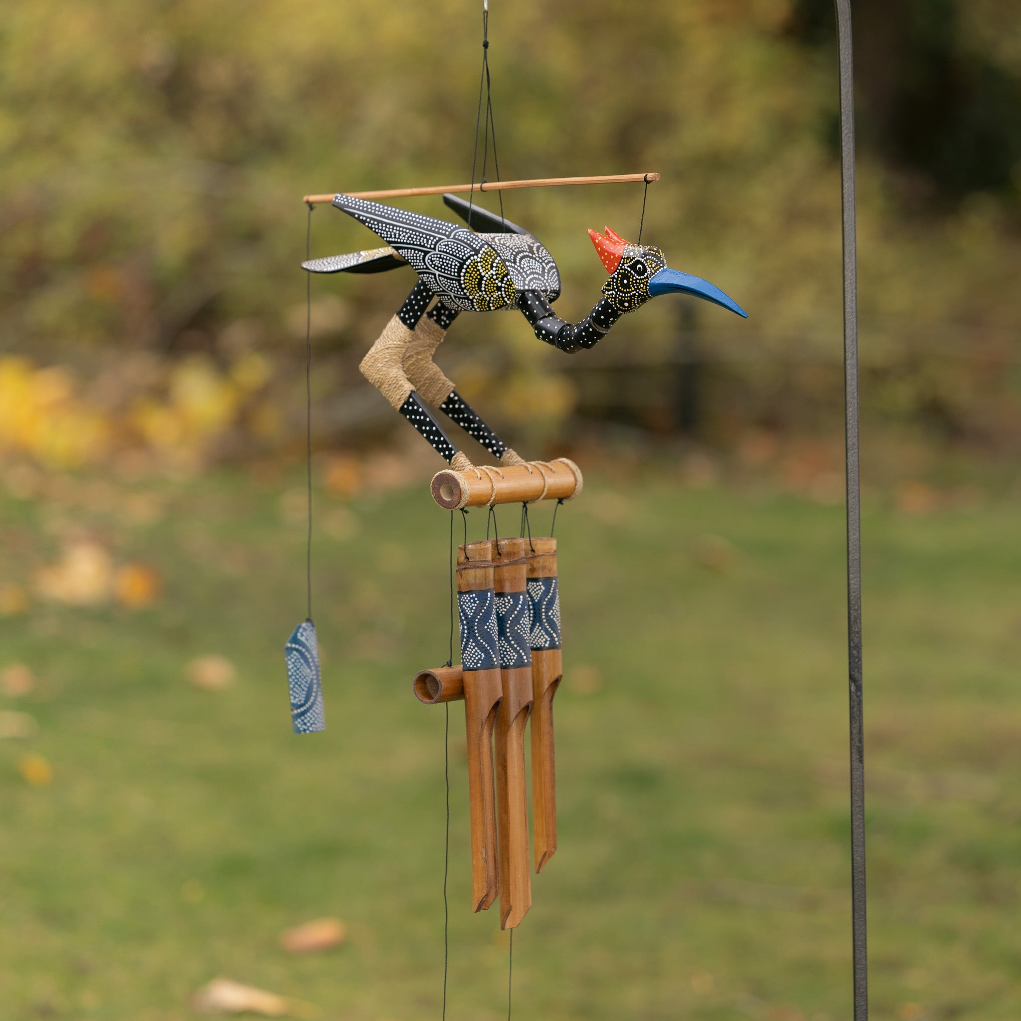 Aurora Bird Bobbing Head Bamboo Wind Chime