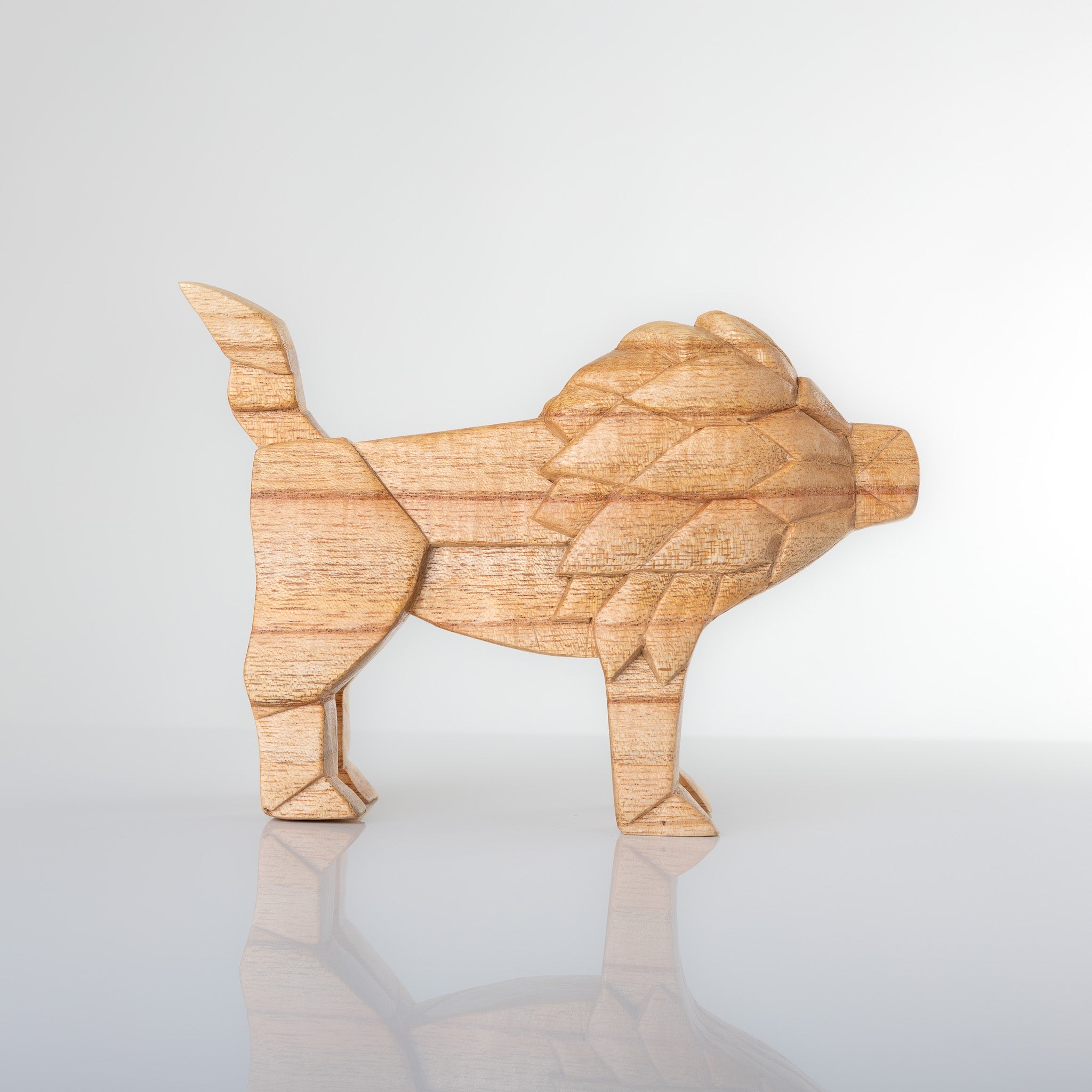 Lion Wood Handicraft Carving