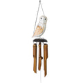Snowy Owl Wink Bamboo Wind Chime