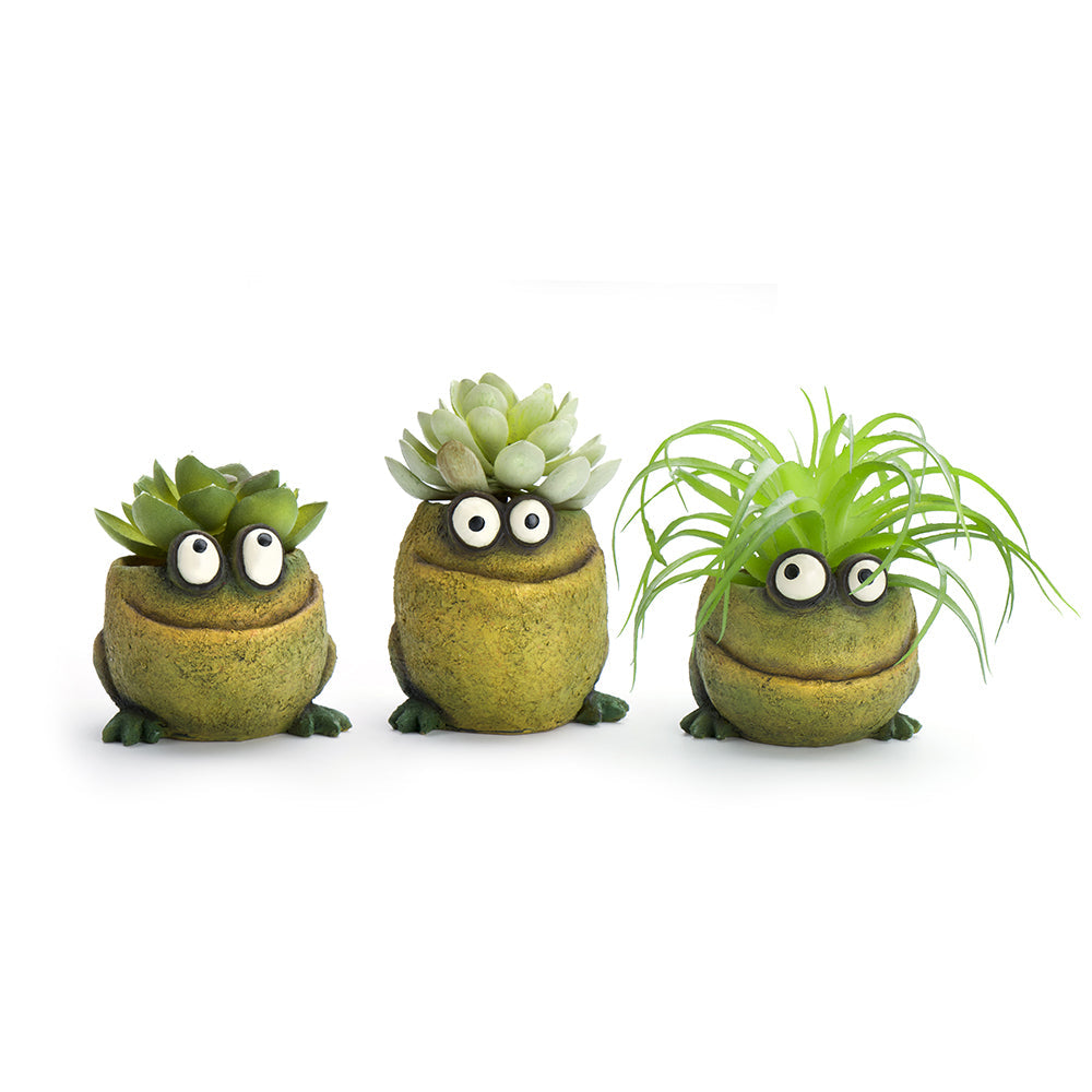 Frog Trio Planters, Set of 3