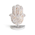 Carved Hamsa on Stand