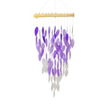Leaf Capiz Wind Chime - Purple