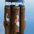 Pelican Print Bamboo Wind Chime