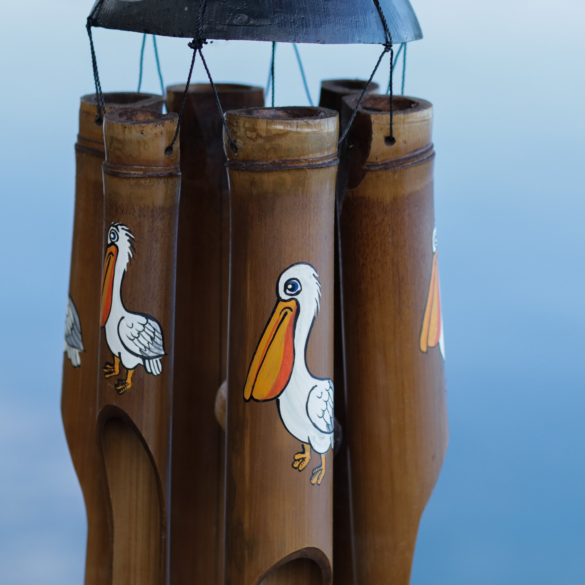 Pelican Print Bamboo Wind Chime