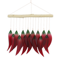 Chili Pepper Tumbled Glass Wind Chime